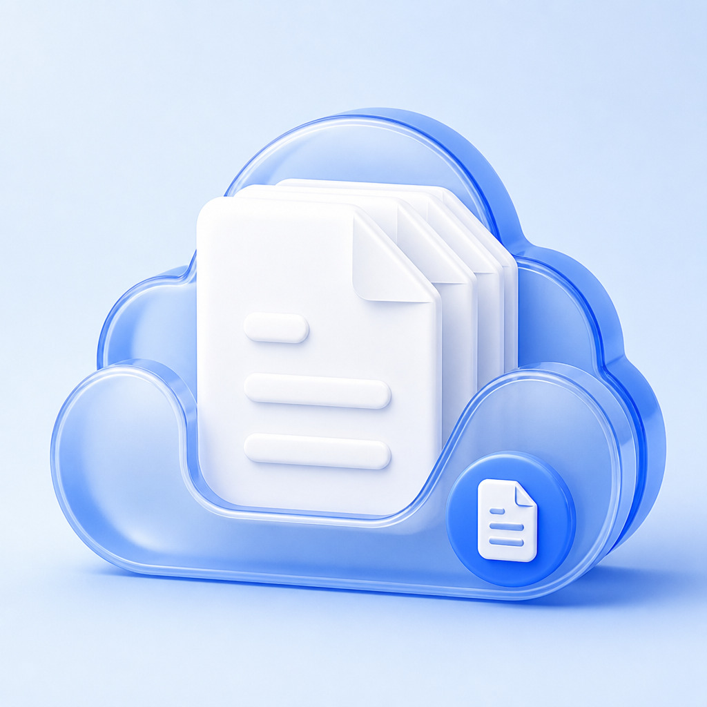 Invoice documents stored securely in the cloud